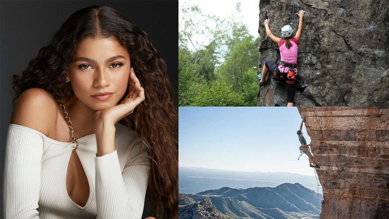 Zendaya——rock climbing